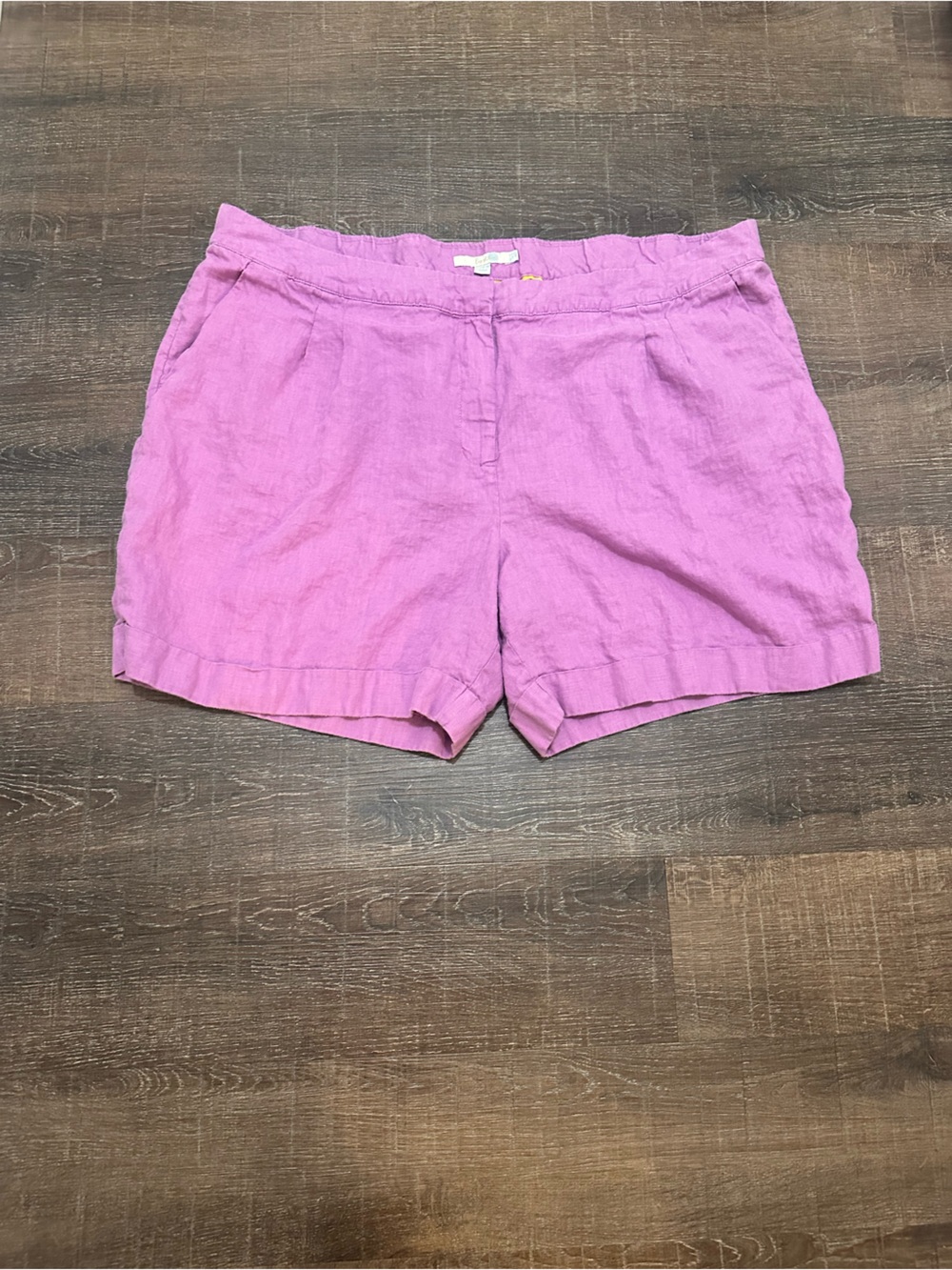 Boden Lottie Shorts Linen Purple Women's Shorts Size 18